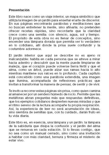 El Jardín Interior: Parábolas Doradas para Cultivar Discernimiento (PDF)