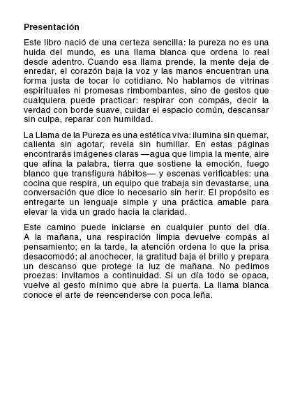 La Llama de la Pureza: Cultivar una mente clara, un corazón limpio y una vida bella y armónica. (PDF)